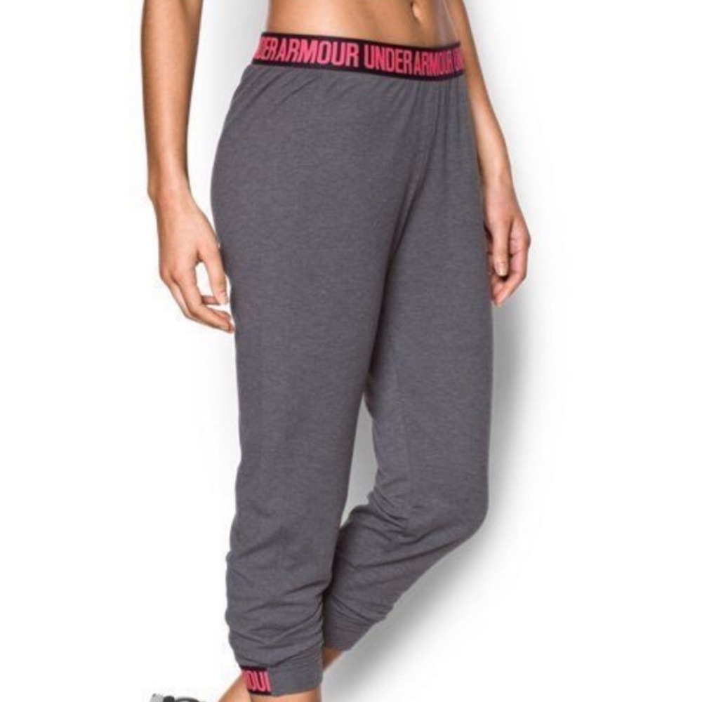 Under Armour Gray Fleece Crop Pants